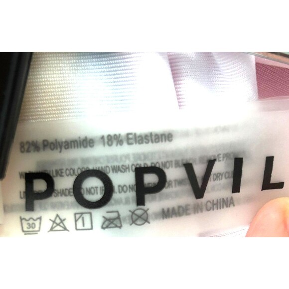 New Popvil Womens Colorblock Swimsuit Bottom Size XL Yellow Pink 1193H2 - Picture 10 of 12